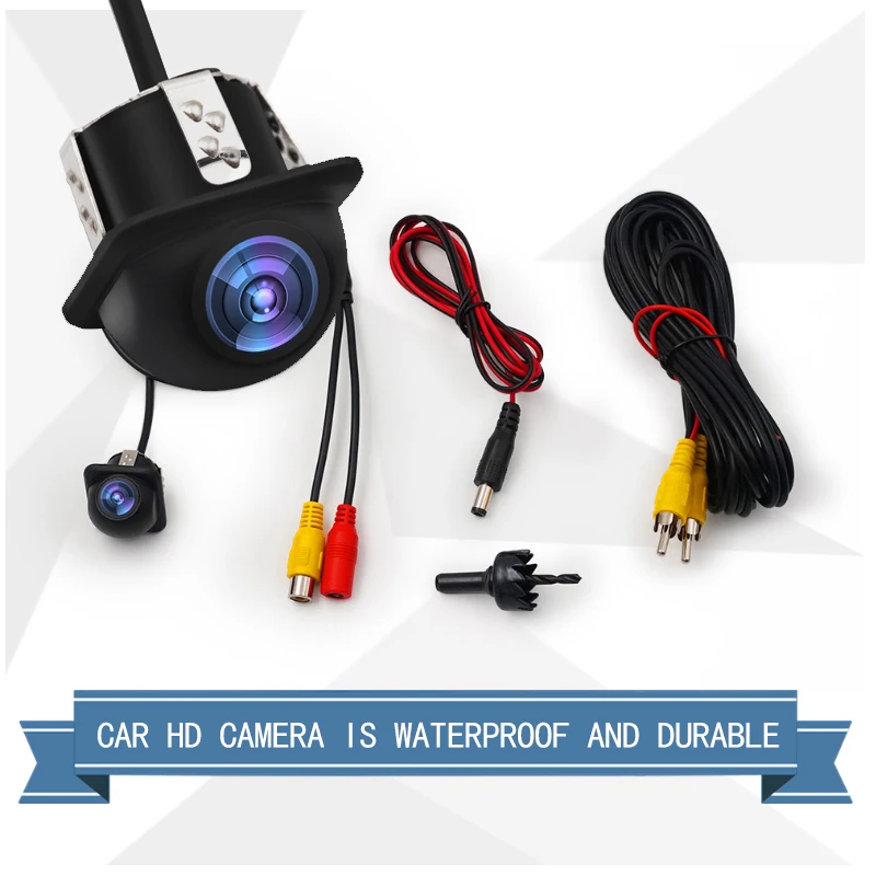 720P HD Waterproof Rear View Camera Car Camera Universal Night Vision Wide Angle 180H Camera Rear/Front View Parking Camera