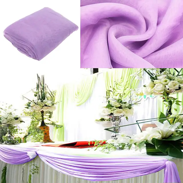 Peach 5m 1 35m Organza Swag Fabric Wedding Party Christmas