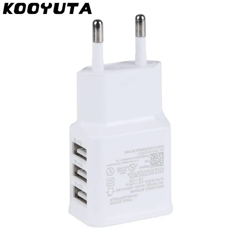 2 шт. универсальная вилка европейского стандарта 3 порта AC Power USB настенное