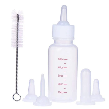 

Pet Nursing Bottle Kits Replacement Nipple Cat Feeding Bottle for Newborn Kittens, Puppies, Rabbits, Small Animals