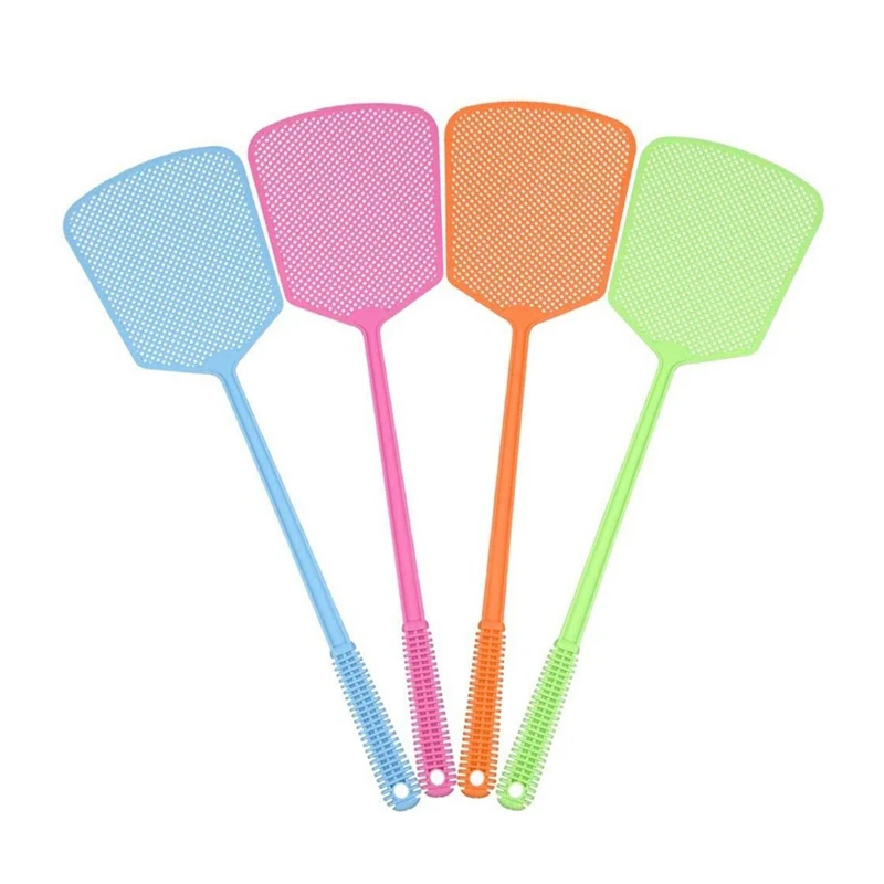 Fly Swatter 10Pack Manual Swat Pest Control Long Handle Swatter Plastic