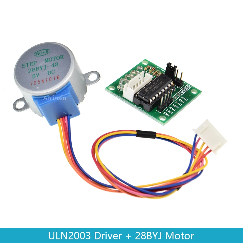 Плата модуля шагового двигателя 28BYJ-48 5 В DC + модуль привода ULN2003 для ARDUINO Комплект