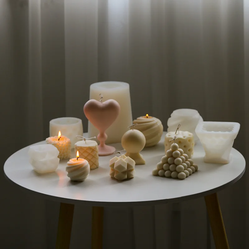 

Форма для свечей «сделай сам», круглая форма геометрической формы для ароматерапии, силиконовая форма для самостоятельного изготовления с...