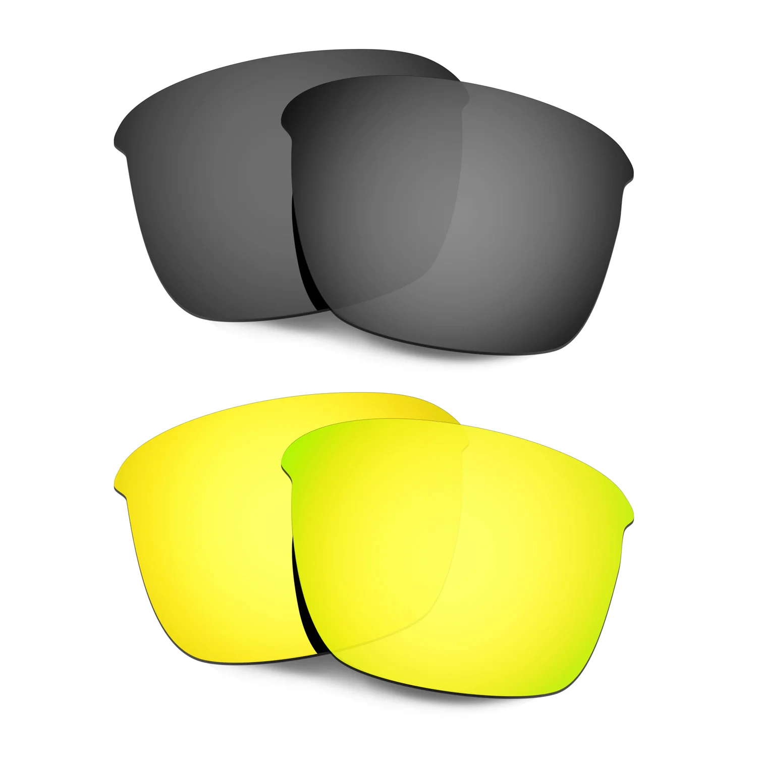 

HKUCO Polarized Replacement Lenses For Thinlink Sunglasses Black/Gold 2 Pairs