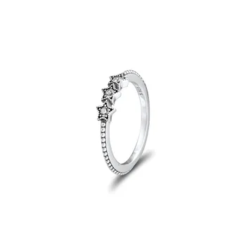 

Clear CZ Celestial Stars Ring Jewelry 925 Sterling Silver Female Rings for Women Simple Classic Crystal Rings Jewelry Accessory