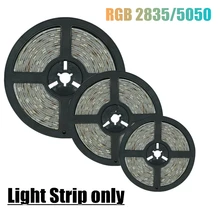 

12V RGB LED 5050 2835 Only Strips Light 5 m 10 m Set Decoration Lamp Ribbon String Christmas Flexible NO Waterproof Decor Diode