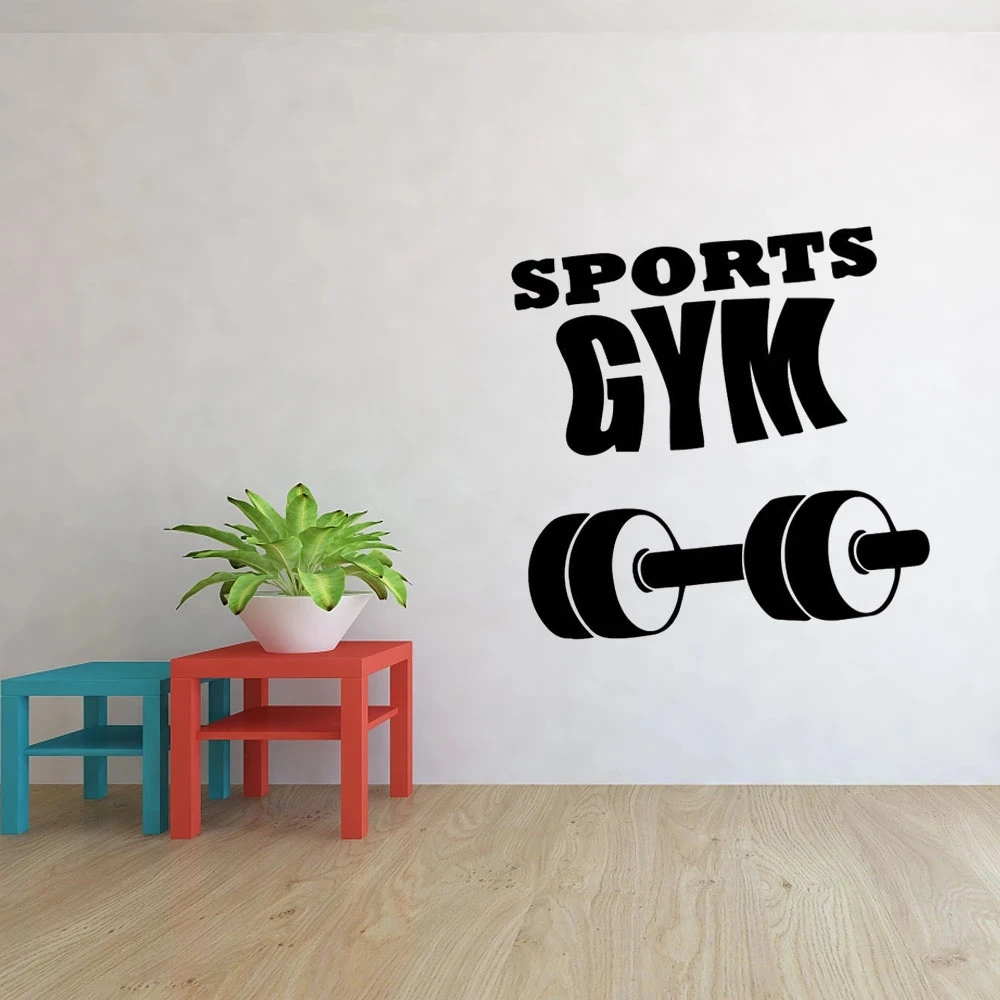 Creative GYM Art Vinyl Wall Sticker Waterproof Wall Decals For Gym Decoration Accessories Murals Sticker Wallpaper Decor