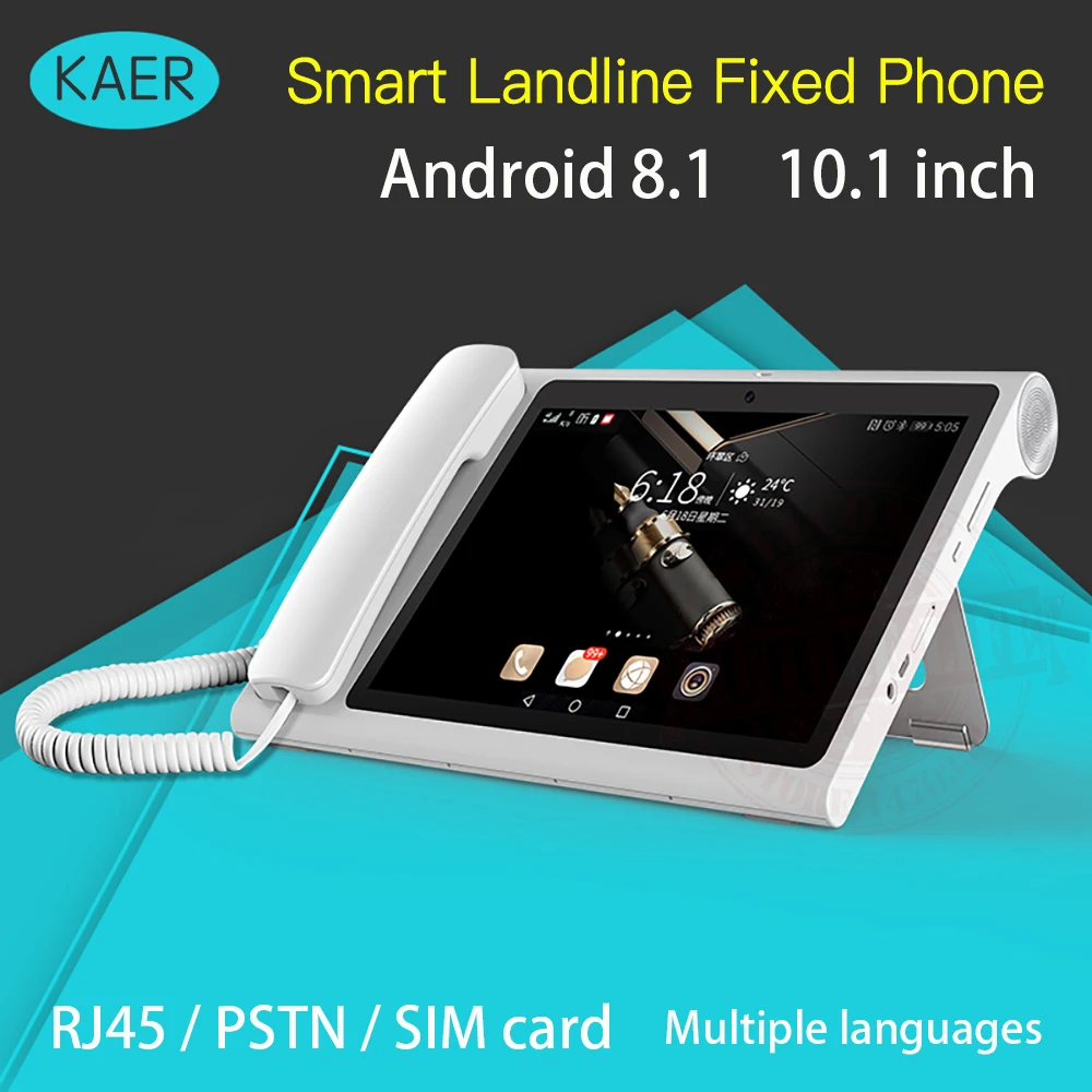 Умный VOLTE 4G PSTN фиксированный Беспроводной 10 1 дюймовым экраном стационарный Android8.1