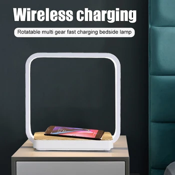 

LED Desk Lamp Fast Wireless Charger Adjustable Angle Charging Table Bedside Night Light GDeals