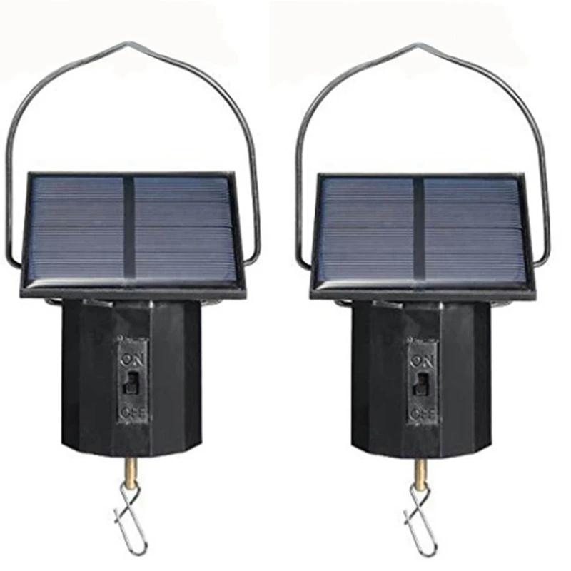 

HOT-Solar Hanging Display Motor Rotating Small Motor Solar Energy Wind Spinner Motor Multi-Purposes Rotatable Hook 2Pcs