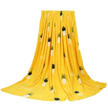 

Yellow Microfiber Blankets for Beds Big Size Blanket Sofa Adult Travel Fleece Blanket Winter Home Textile