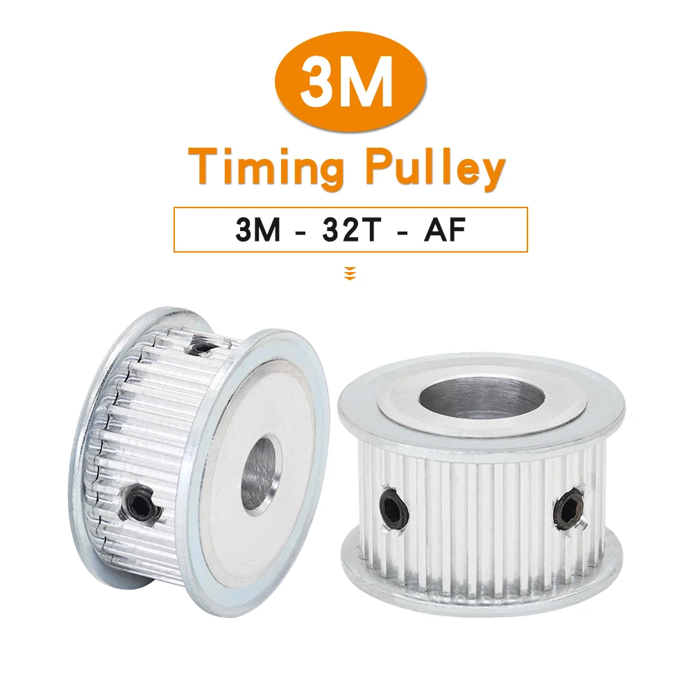 

3M-32T Pulley Wheel Bore Size 6/8/10/12/14/15 mm Alloy Wheels Teeth Pitch 3.0 mm AF Shape For Width 10/15 mm 3M Timing Belt