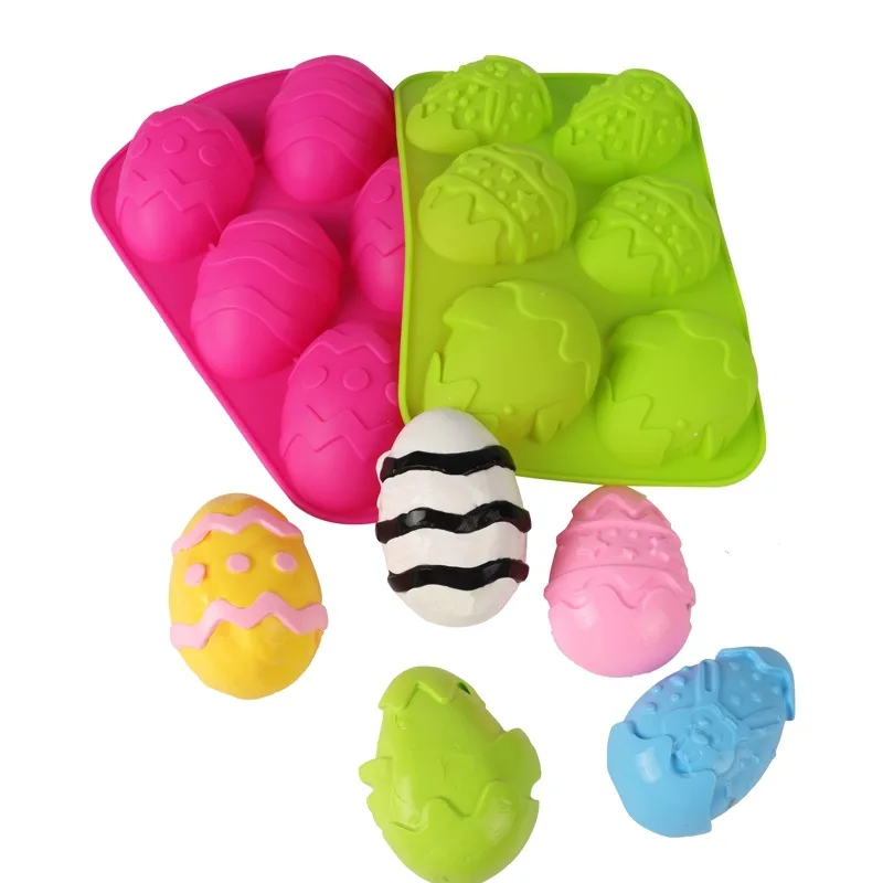 

New Easter Egg Silicone Mould Cake Fondant Chocalate Moud DIY Egg Shape Jelly Pudding Mold Cake Baking Tool Decorating Tool