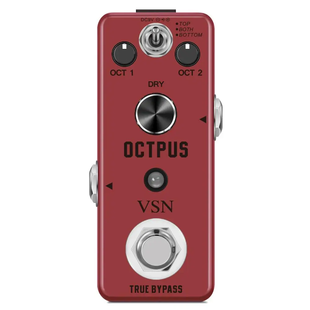 

VSN точный полифонический генератор Octave, педаль Octpus для гитары, истинное отключение