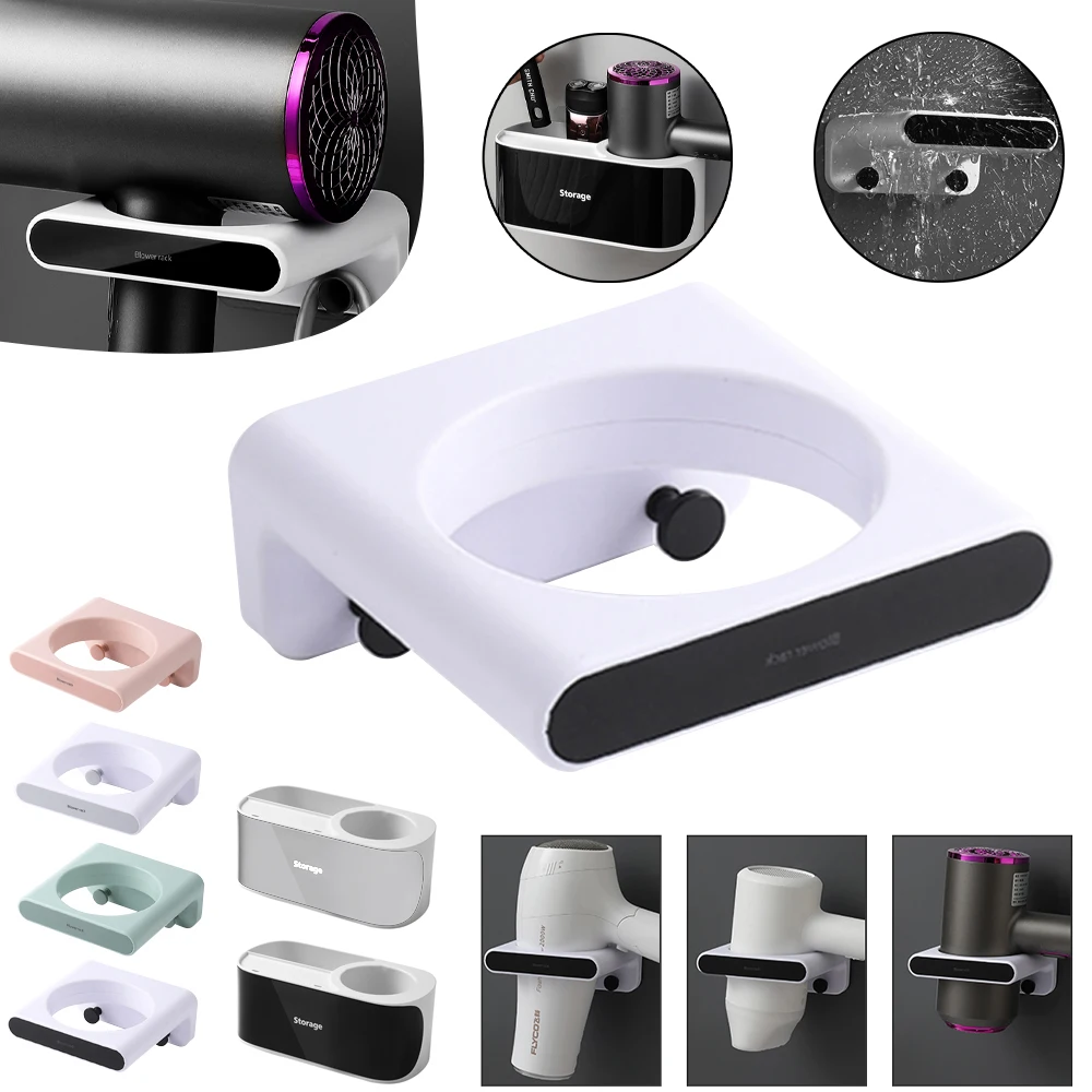 

Hair Dryer Rack Bathroom Wall Hanging Hair Dryer Shelf StorageToilet Rack Wall Shelf Free Punching Hair Dryer Rack Bathroom Tool