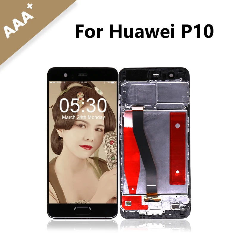 Marco De Reemplazo Para Huawei P10 Negro Pantalla LCD Digitalizador De Pantalla Táctil