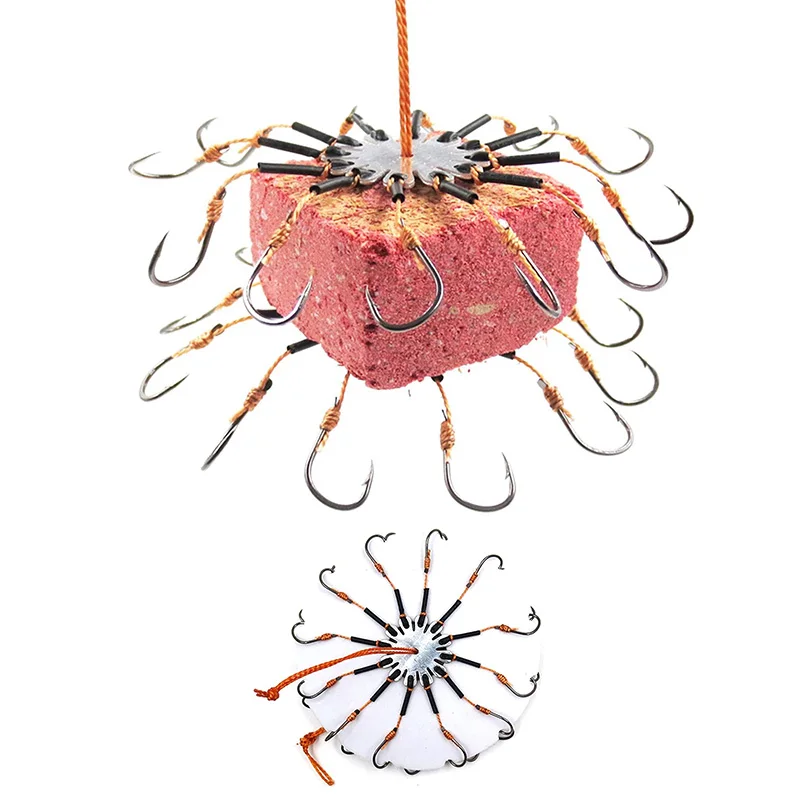 Hameçon Taille 8 Hameçons Method Feeder - Lot De 5, Taille 8, Bas De Ligne 10 Cm, Avec Bouillettes Bas De Ligne Feeder