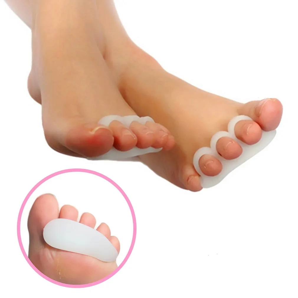 

2pcs/1pair Gel Toe Separators Stretchers Alignment Overlapping Toes Orthotics Hammer Orthopedic Cushion Feet Care Shoes Insoles