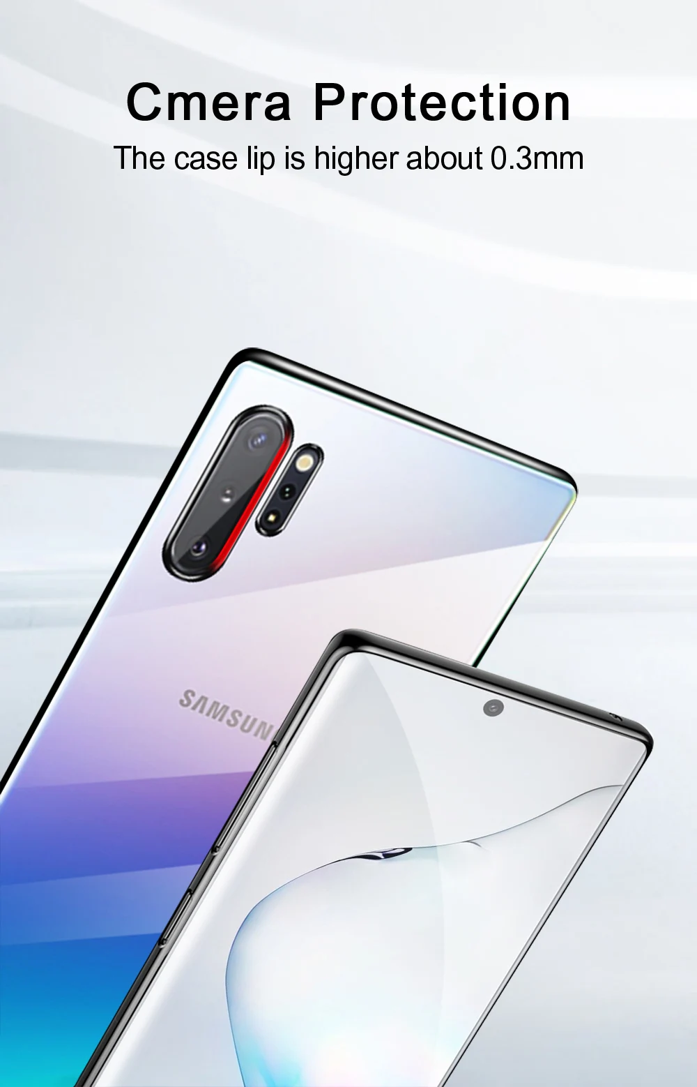 Для samsung Note 10 Plus чехол Чистый Прозрачный pc покрытие жесткий чехол для samsung Galaxy Note 10 Plus 5G Note10 Pro Чехол