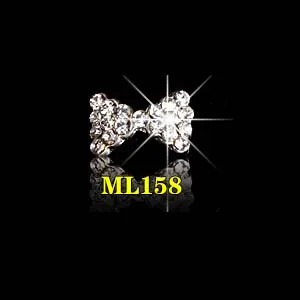 (10pcs)ML158 Стразы для нейл-арта, сплав, бант для украшения ногтей, сделай сам, блестящий бант для ногтей, украшение для ногтей, маникюр, 10 шт./лот, шпильки - Цвет: (10pcs)ML158