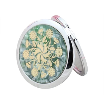 

Makeup Mirror Folding Pocket Mirror Round Portable Small Mirror Double-Sided Makeup Mirrors For Lady Makeup Tool (Random Color)