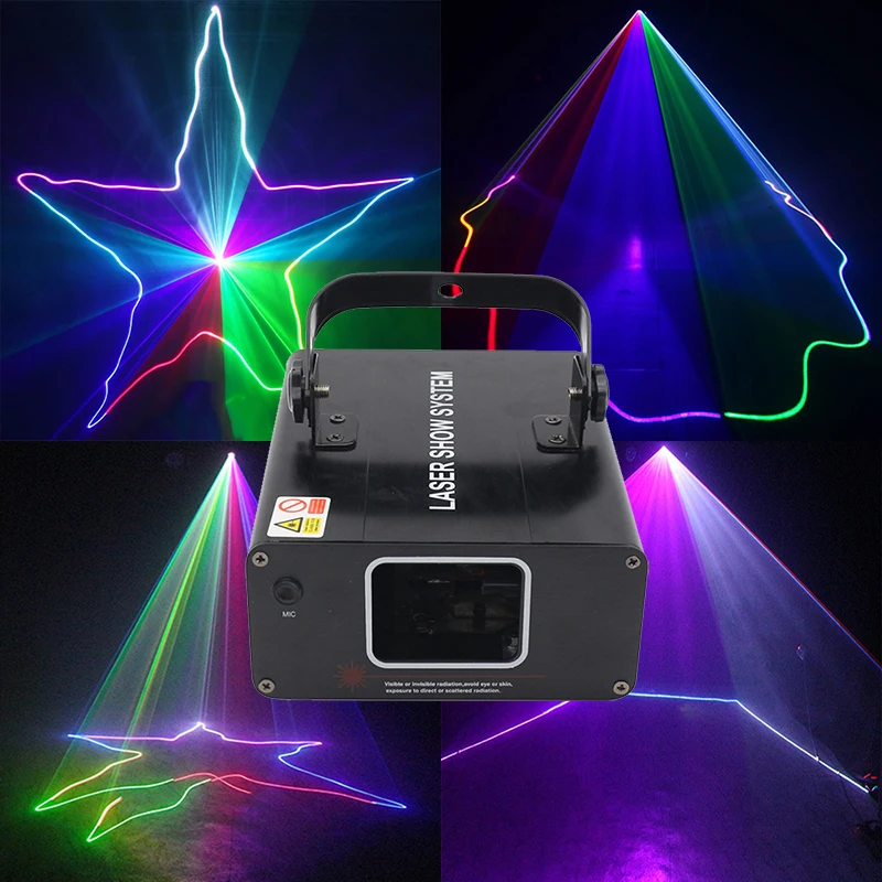 Professional Dj Laser Light RGB Full Color Line Scan Disco Lazer 96 Pictures Flower Animal Stage Party KTV Night Club Wedding