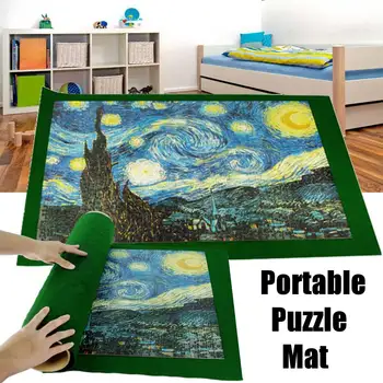 

61X78mm Portable Puzzle Roll Mat for Storage 1000 Pieces Puzzle Blanket Space-saving Assemble Puzzles Accessories Flexible