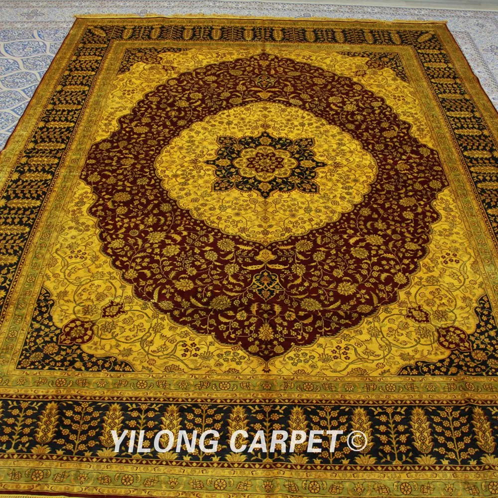 Yilong 9'x12' Vantage классический ковер большой красный медальон ковер в стиле ретро гостиная персидская(YL0912A
