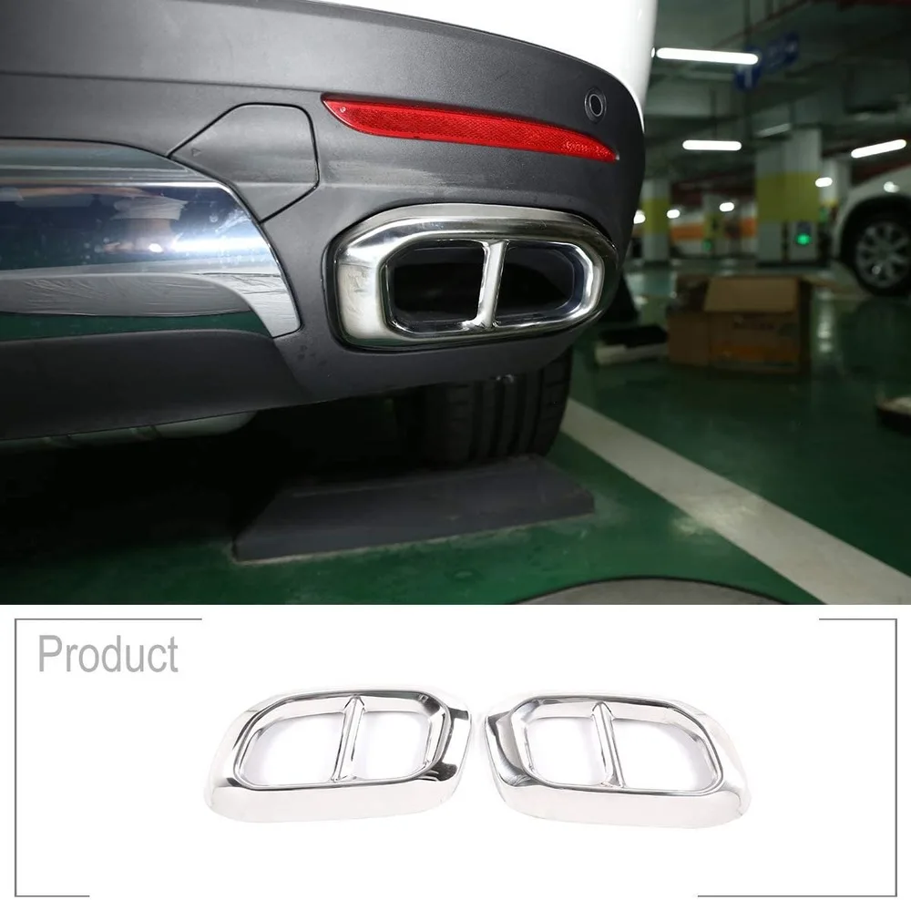 

For Mercedes Benz GLE350 GLE450 GLC GLS W167 X253 X167 2020 Muffler Exhaust Pipe Tail Cover Trim Car Exterior Accessories