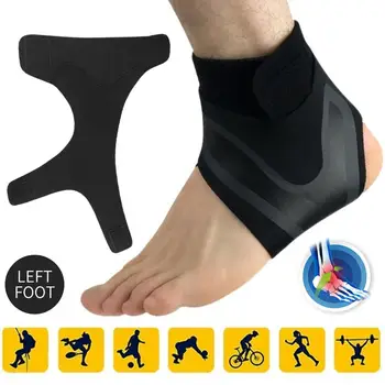 Enkel Bandage Voet Bescherming Protector Beweging Zwarte Polyester Fiber Sport Tae Kwon Voet Mouw Ondersteuning Been Training