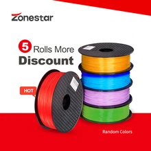 Zonestar Shipping From Russia 3D printer filament PLA 1.75mm plastic Consumables Material 4 Colors Red Blue White Black 1KG/Roll(China)