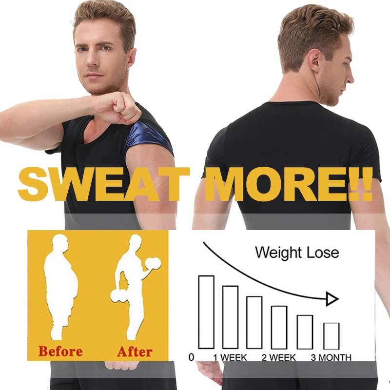 Mens Sauna Suit Sweat Slimming Trimmer Shirt Fitness Corset Workout Body Shaper Waist Trainer Belly Shapewear Slim Ultra Light