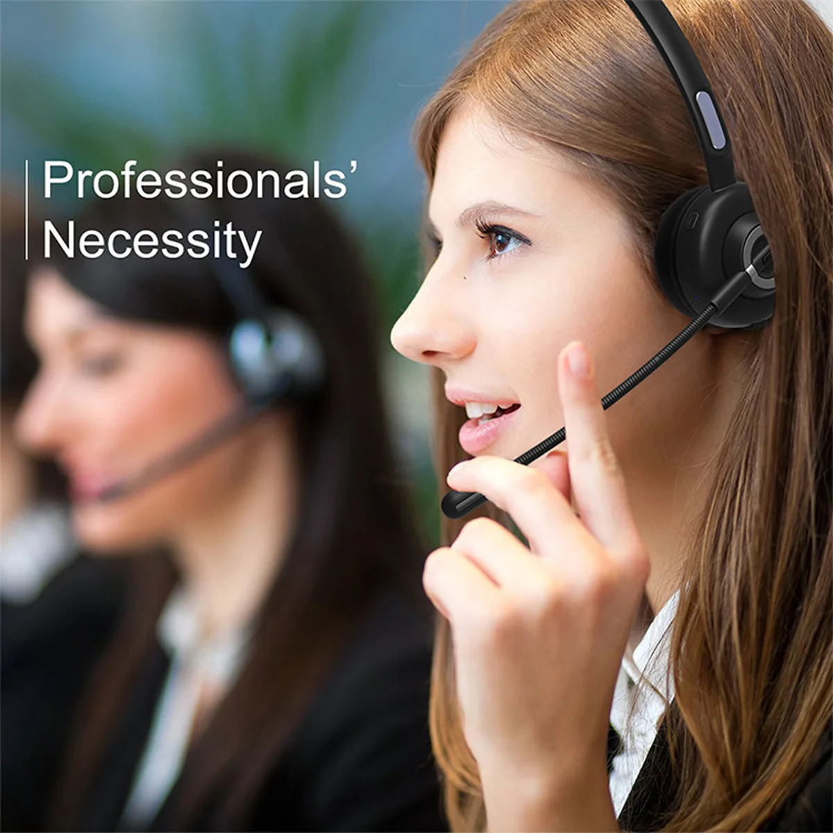 M97 Bluetooth 5 0 Headset Wireless Earpiece with Microphone Over The Head Headphones with Noise Cancelling
