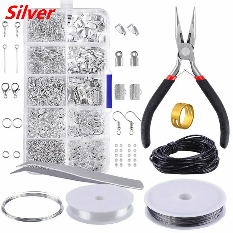 Silver 10 сеток, металлический Ювелирный инструмент для ремонта, аксессуары, самодельные материалы для ожерелья, провода, бисероплетение, принадлежности для взрослых AXYD - Цвет: Silver