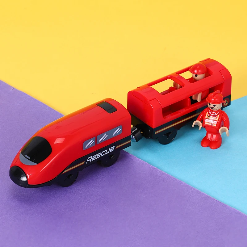 Детский Электрический поезд набор игрушек поезд литой слот игрушка подходит для стандартных деревянных железных дорог игрушка интересные игрушки для детей - Цвет: 15