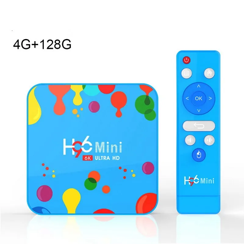 ТВ-приставка H96 Mini Android 9,0 приставка HDMI 4 Гб ram+ 32 ГБ/128 ГБ rom - Цвет: 4G 128G