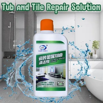 

Bathtub Tile Tub Refinishing Scratch Repair Sink Tub and Tile Repair Agent Eco-Friendly Super Cleaner Repairing 260ML #LR4