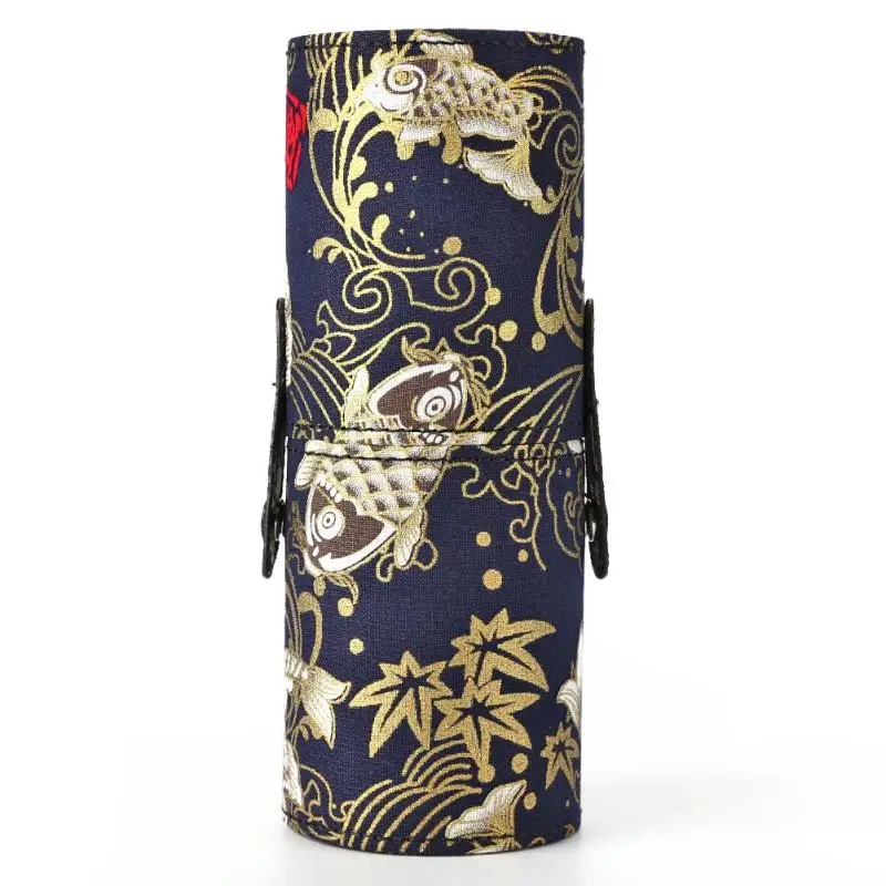 L 23x8cm Black Кисти для макияжа цилиндрические винтажные косметические кисти коробка держатель для хранения косметические кисти кисточки в сумке Органайзер инструменты для макияжа - Цвет: L 23x8cm Black