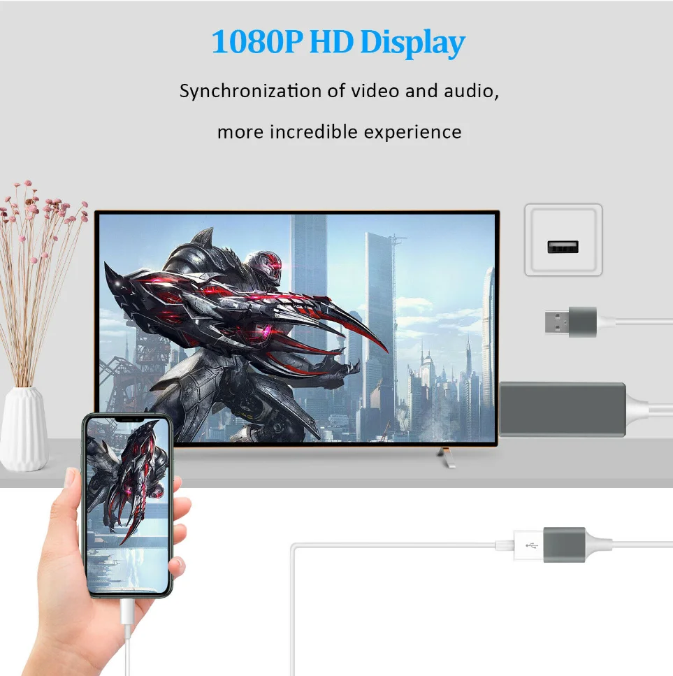 Vinshle HDMI кабель для Lightning Micro USB к адаптер конвертер AV HD TV IOS iPhone iPad MHL Android phone|Кабели