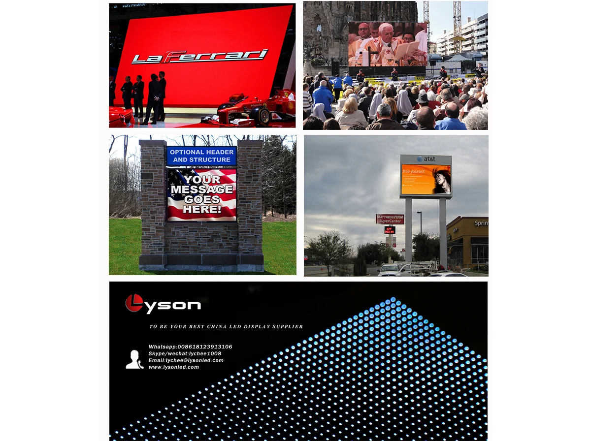  P6 outdoor video wall advertising full color led