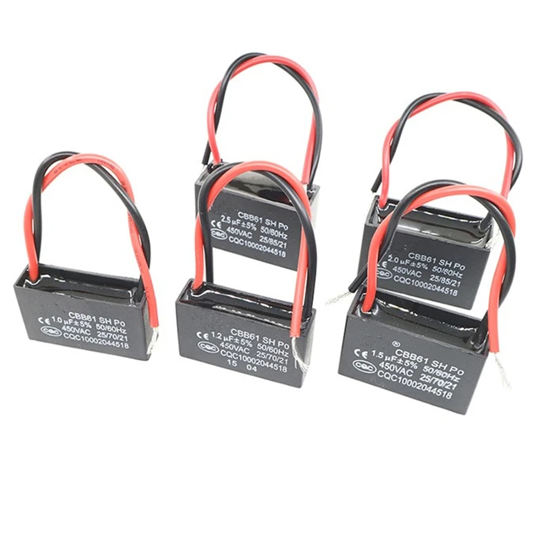 Condensador ventilador Cbb61, 1uf/1,2 uf/1,5 uf/1,8 uf/2uf/2,2 uf/2,5 uf/2,7 uf/3uf/3,5 uf/4uf/4,5 uf ventilador de techo de 5uf/6uf/7uf/8uf|Condensadores| - AliExpress