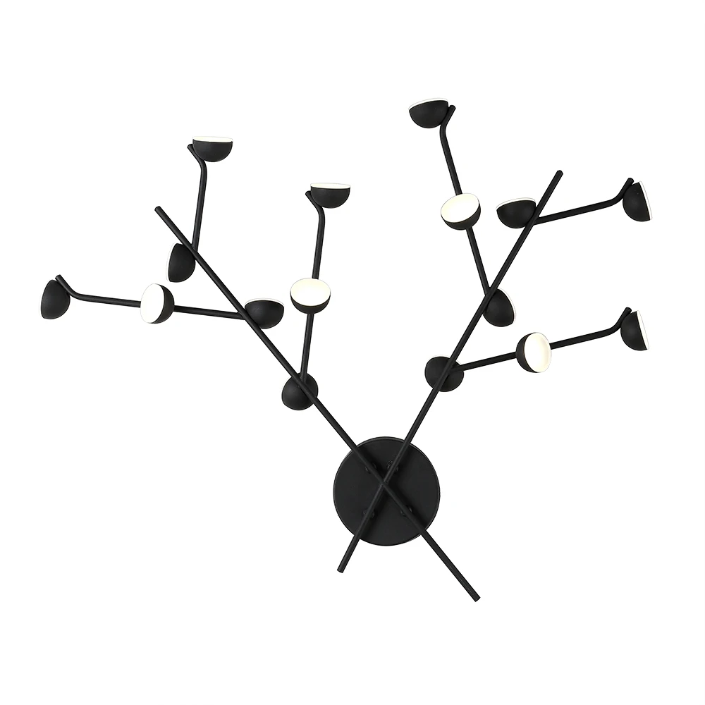 16 Heads Color Black Artpad светодиодный настенный светильник, современный, для помещений, 110 В, 220 В, теплый и белый, светильник ing для гостиной, прикроватный, для спальни, бра, настенный светильник - Цвет абажура: 16 Heads Color Black