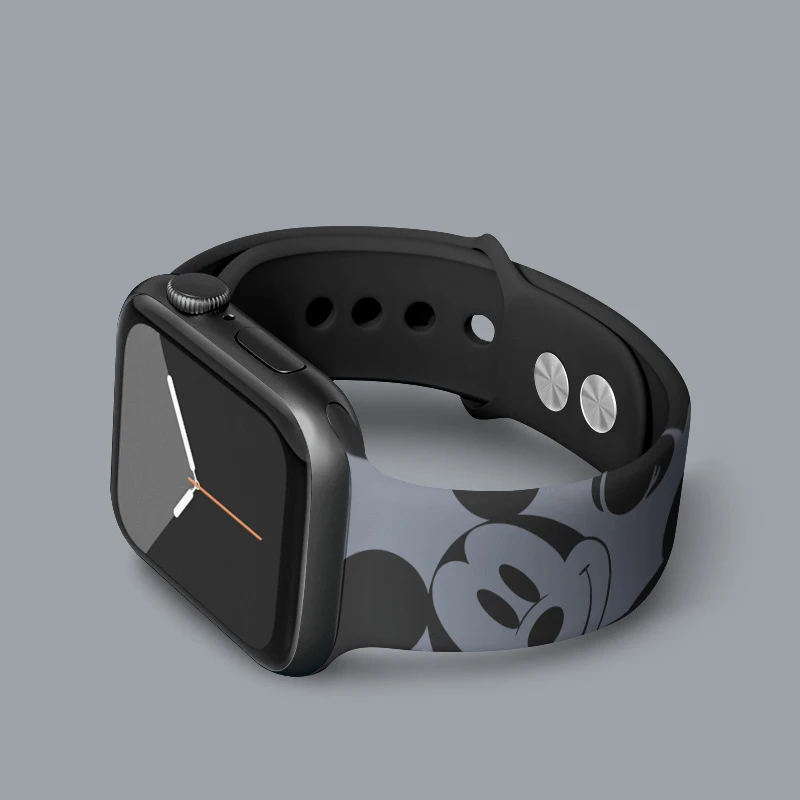 Disney Mickey Brand Luxury Watch Strap For Apple Watch Band Series 3 38mm  40mm Braided Nylon Smart Watch Band Bracelet 42mm 44mm - Smart Accessories  - AliExpress