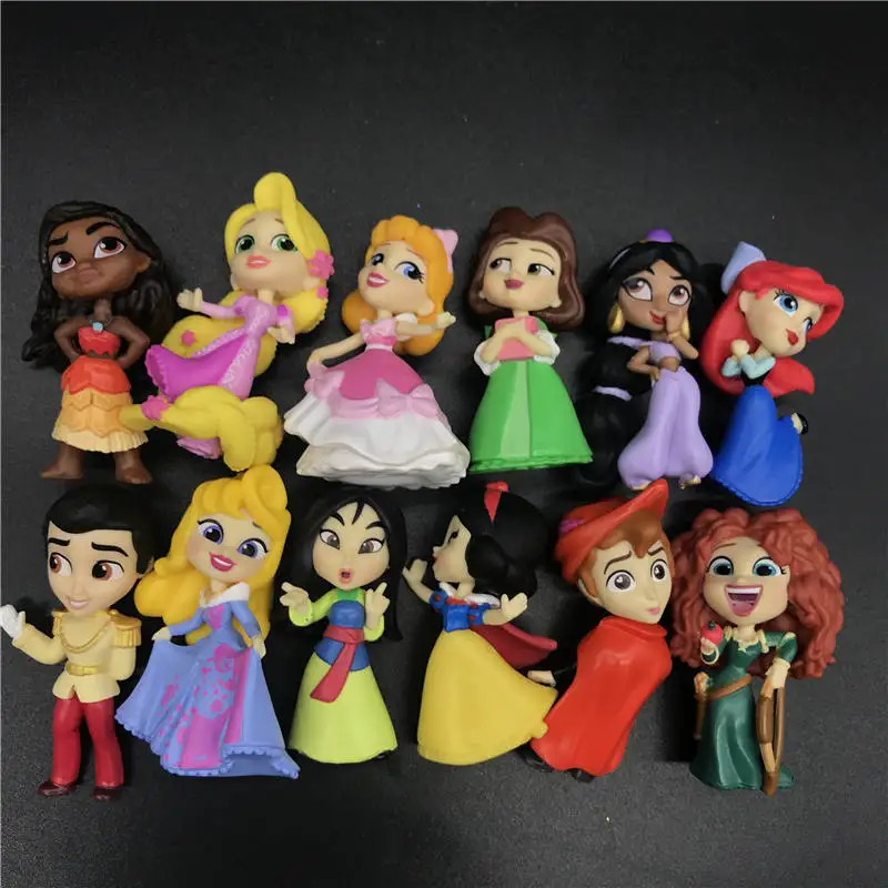 

Princess Comics Mini Series 2 Mulan moana Prince Charming Cinderella Aladdins Phillip Display collection model toy
