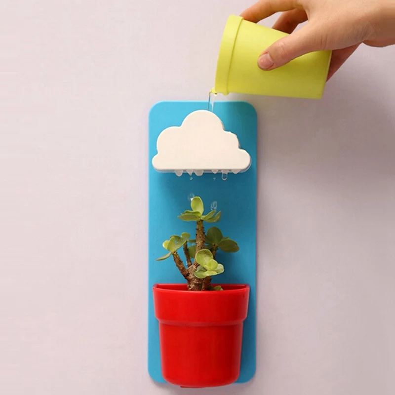 Automatic Creative Cloud Flower Pot Watering Succulent Plants Hanging Baskets Garden Supplies
