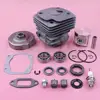 50mm Cylinder Piston Top End Rebuild Kit For Jonsered 2065 2165 2071 2171 Chainsaw w Sprocket Rim Needle Bearing Oil Seal Gasket 3