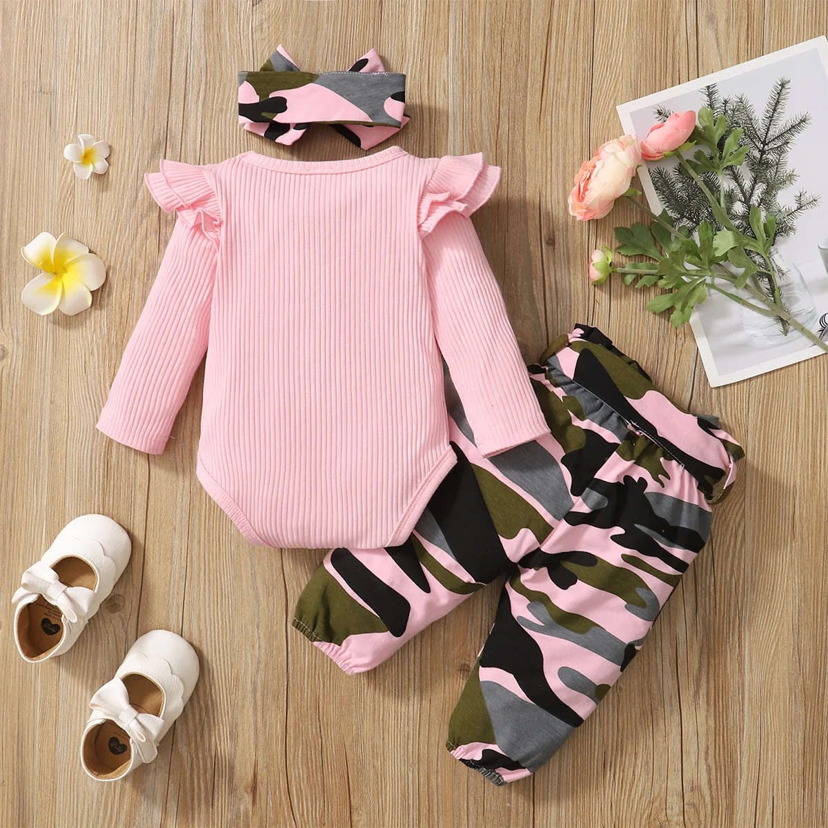 newborn baby clothing gift set Camouflage Baby Clothes for Boys Girls 3Piece Baby Outfit Knitted Autumn Sets for Baby Long Sleeve Toddler Fall Clothing Newborn stylish baby clothing set