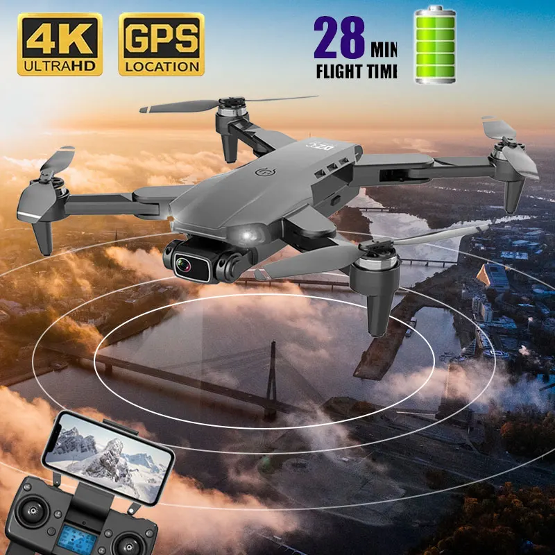 2021 Новый L900 Pro дрон Gps квадракоптер с камерой Двойная 4K HD вертолет на радиоуправ