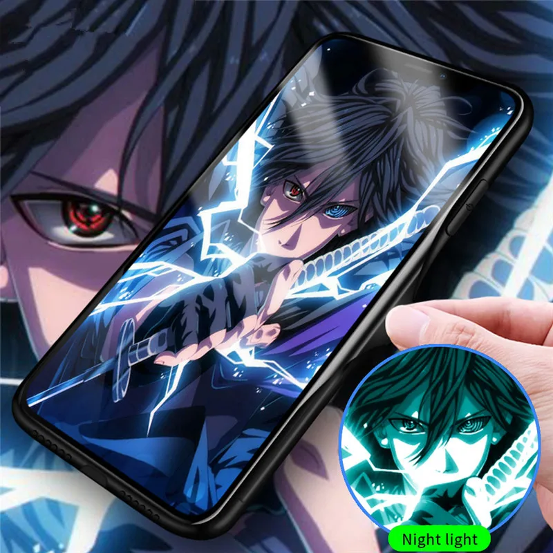 Светящийся светодиодный чехол из закаленного стекла для capa iphone 11 PRO MAX XR xs max 6S 7 8 PLUS