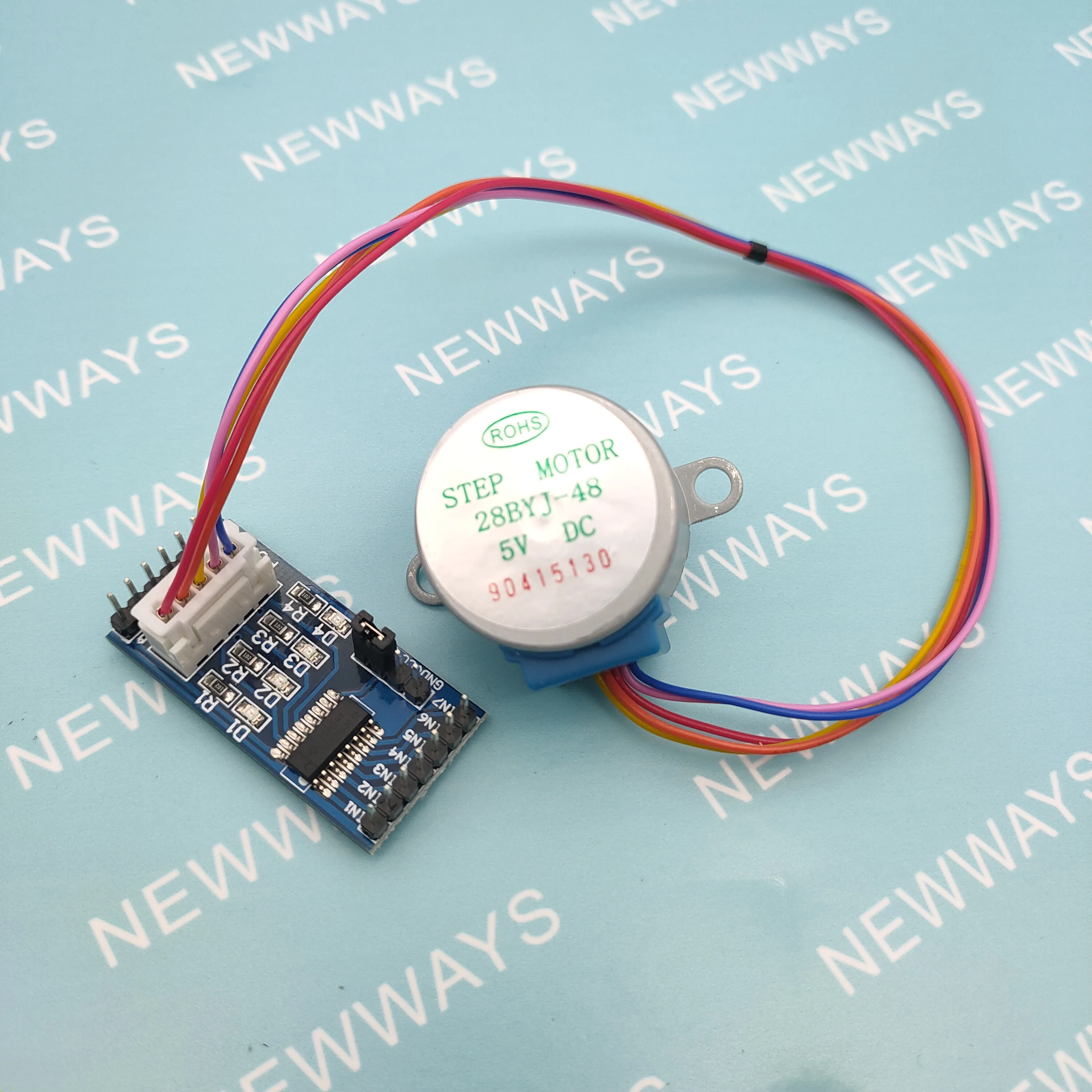 

The new DC5V 28BYJ-48 Stepper motor with blue Driver board